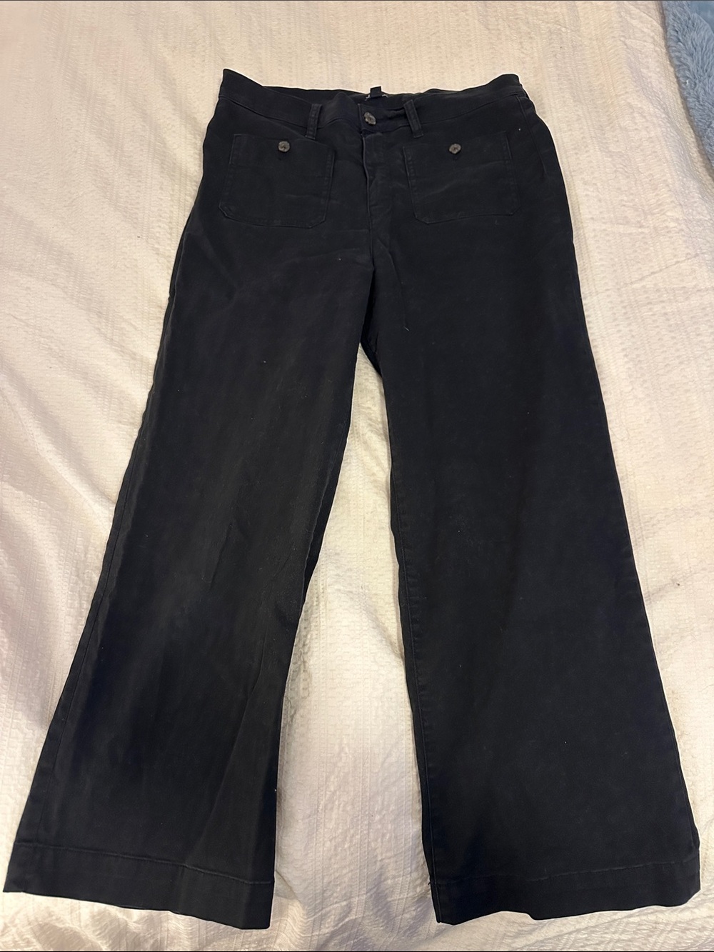 J. Crew Black Wide-Leg Ankle Pants